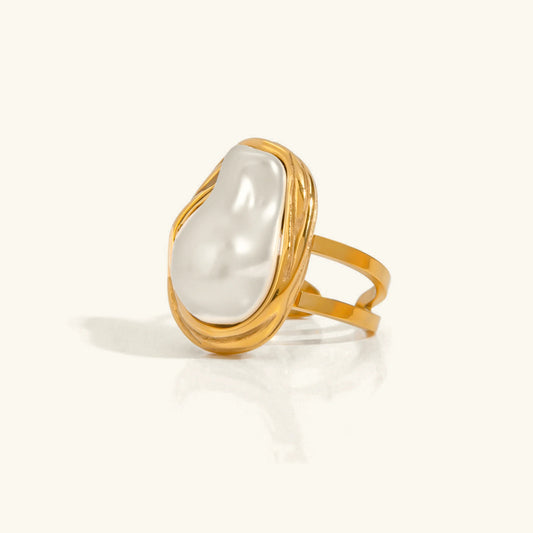 [ElanLuxe]Charis Gold Pearl Ring