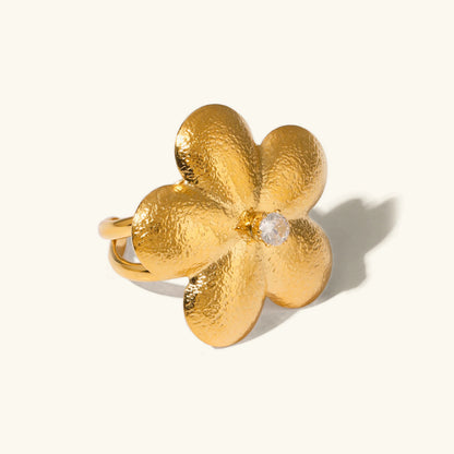 [ElanLuxe]Flora Gold Petal Ring