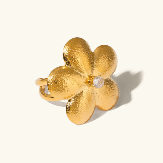 [ElanLuxe]Flora Gold Petal Ring