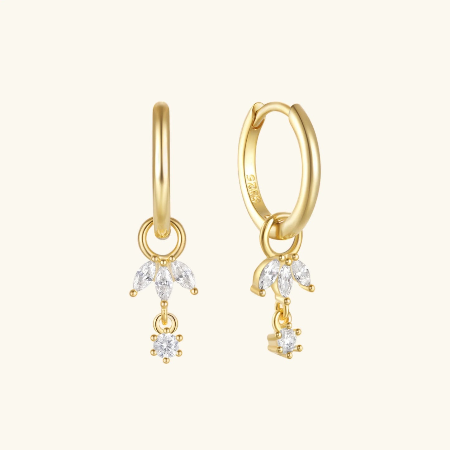 [ElanLuxe]Brooke Removable Charm Hoops