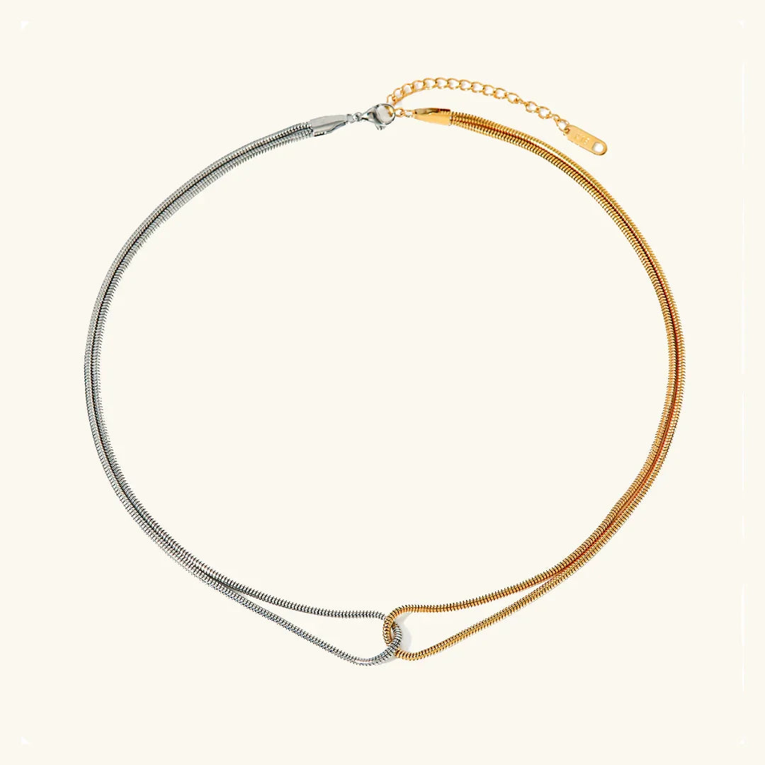 [ElanLuxe]Talia Two Tone Necklace