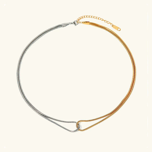 [ElanLuxe]Talia Two Tone Necklace