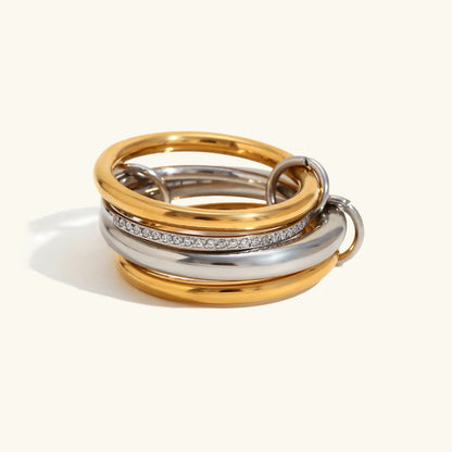 [ElanLuxe]Aeliana Diamond Ring Stack