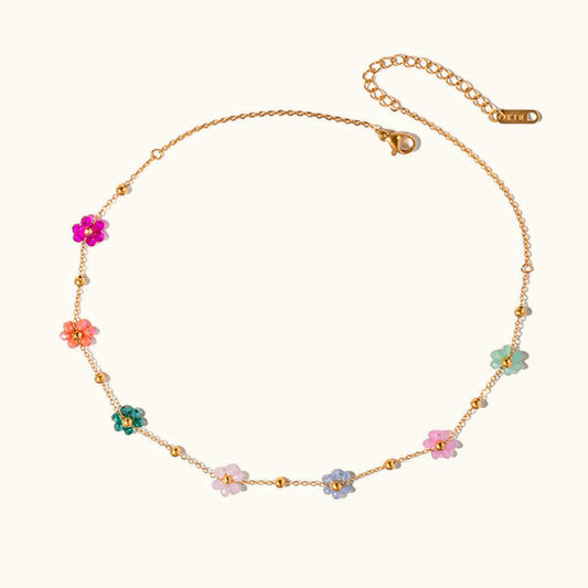 [ElanLuxe]Azalea Floral Gold Necklace