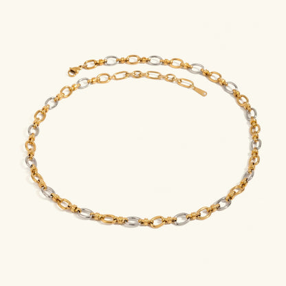 [ElanLuxe]Addison Two Tone Gold Necklace