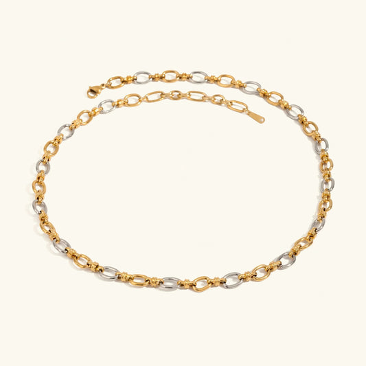 [ElanLuxe]Addison Two Tone Gold Necklace
