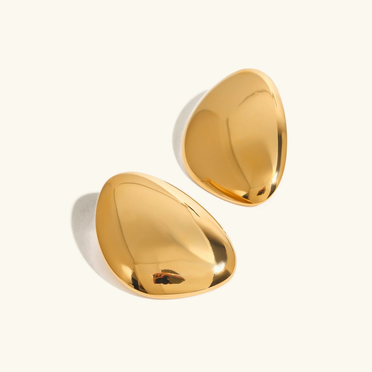 [ElanLuxe]Carrie Chunky Bean Gold Earrings