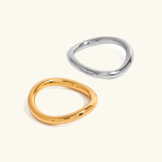 [ElanLuxe]Miley Gold & Silver Layered Rings