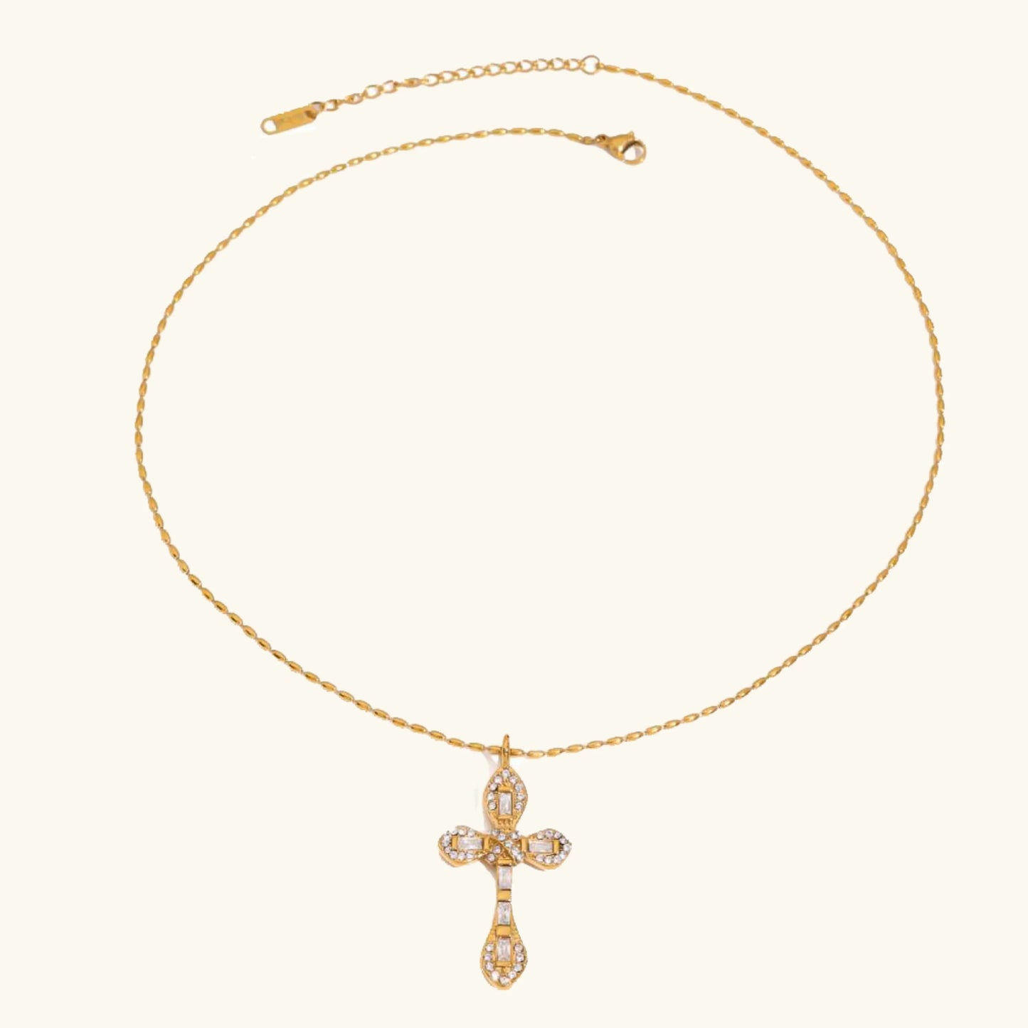 [ElanLuxe]Olea Diamond Crucifix