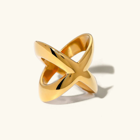 [ElanLuxe]Carolyn Gold Cross Ring