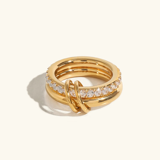 [ElanLuxe]Alison Stacked Diamond Ring