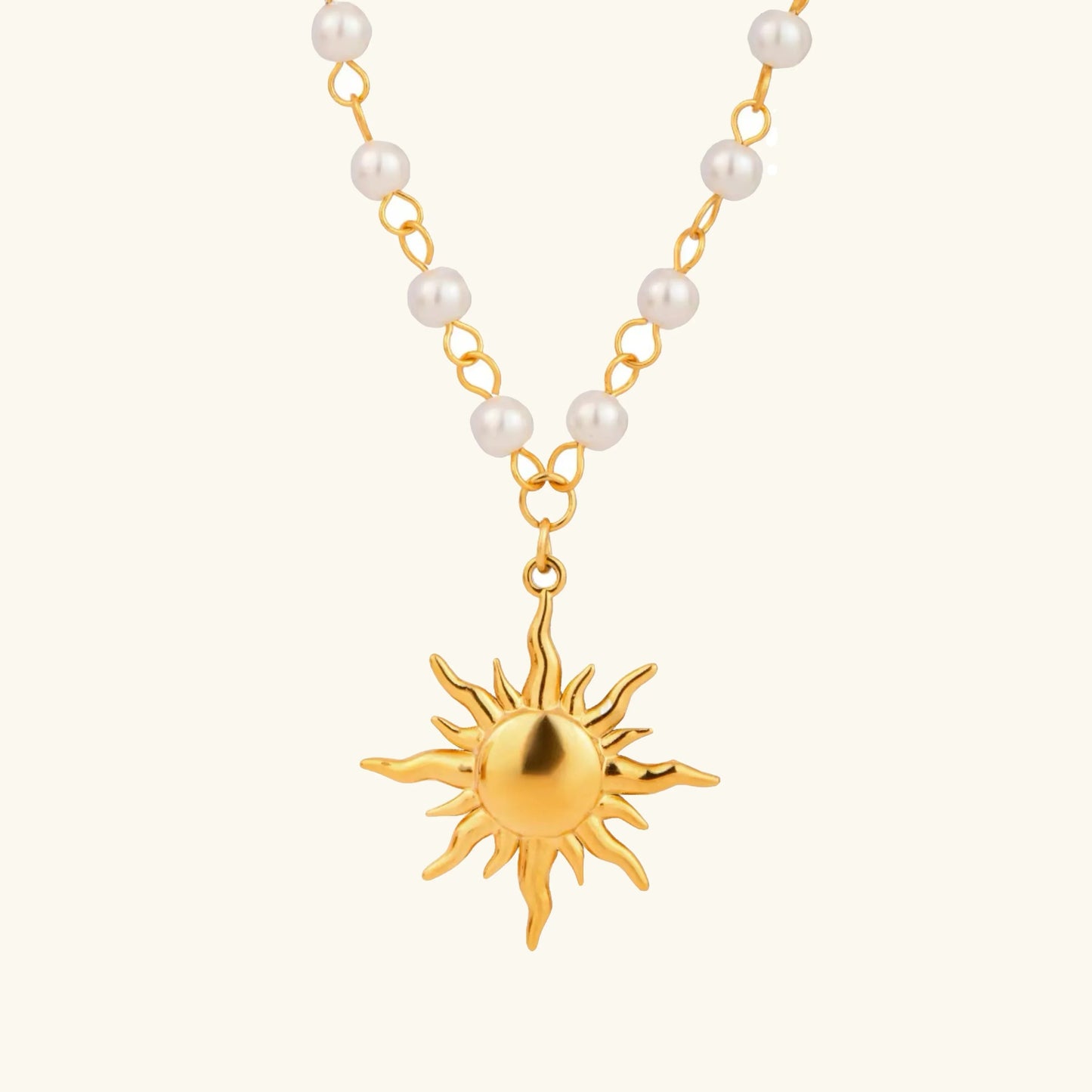 [ElanLuxe]Apollo Sun Pearl Necklace