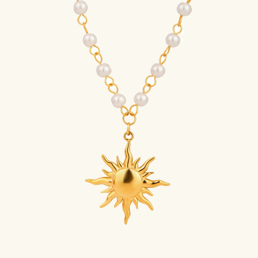 [ElanLuxe]Apollo Sun Pearl Necklace
