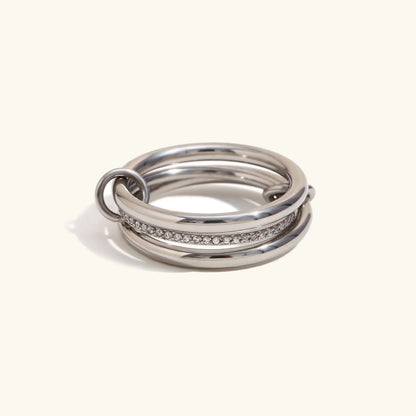 [ElanLuxe]Evadne Diamond Ring Stack