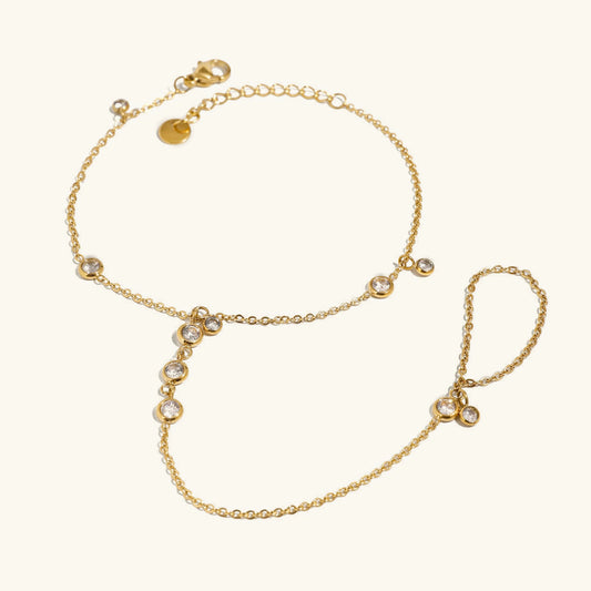 [ElanLuxe]Elina Diamond Hand Chain