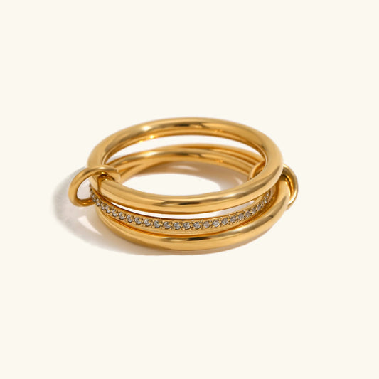 [ElanLuxe]Dara Diamond Ring Stack
