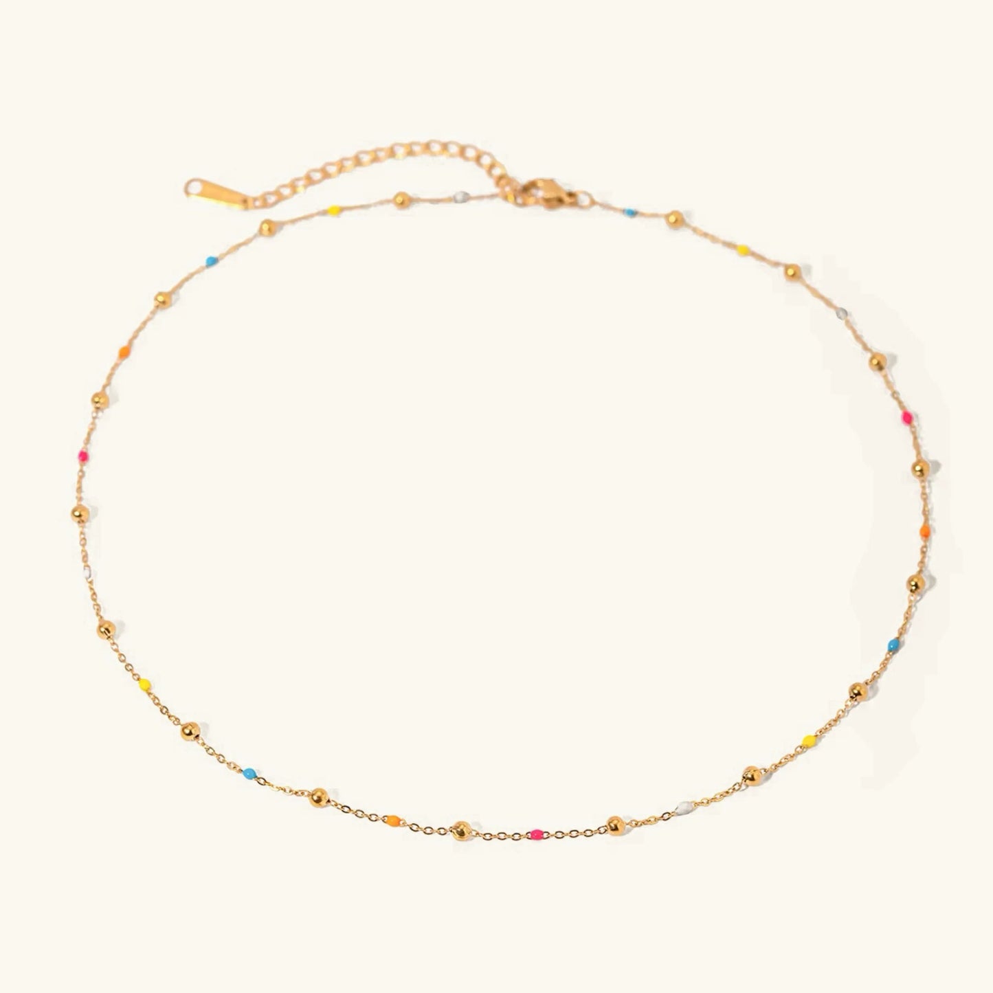[ElanLuxe]Amphitrite Gold Chain Bead Necklace