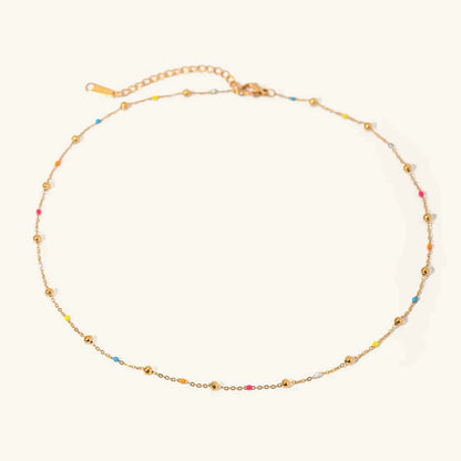 [ElanLuxe]Amphitrite Gold Chain Bead Necklace