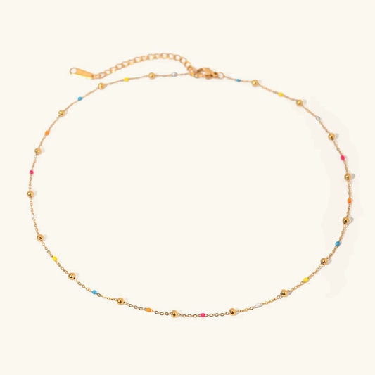 [ElanLuxe]Amphitrite Gold Chain Bead Necklace