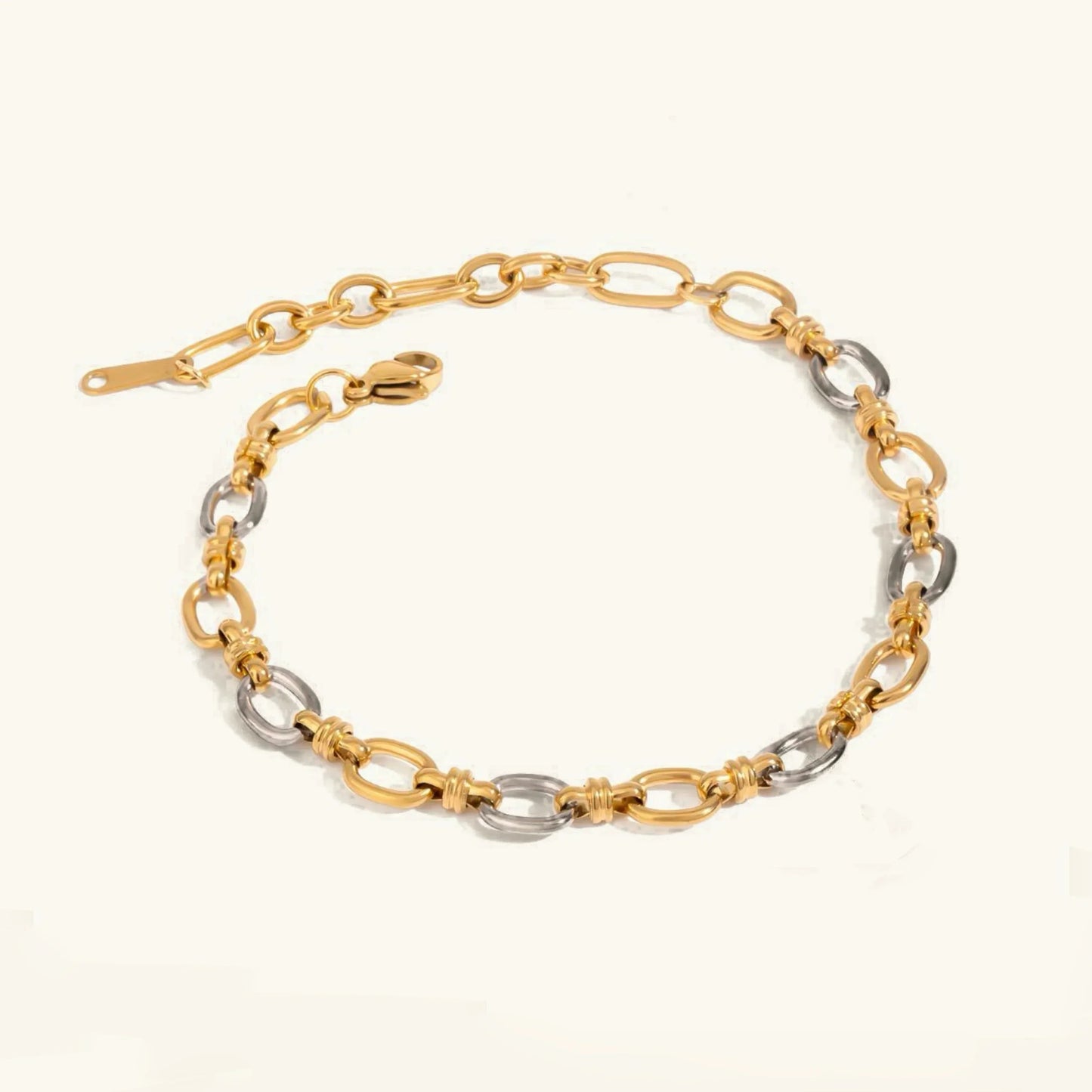 [ElanLuxe]Addison Two Tone Gold Bracelet