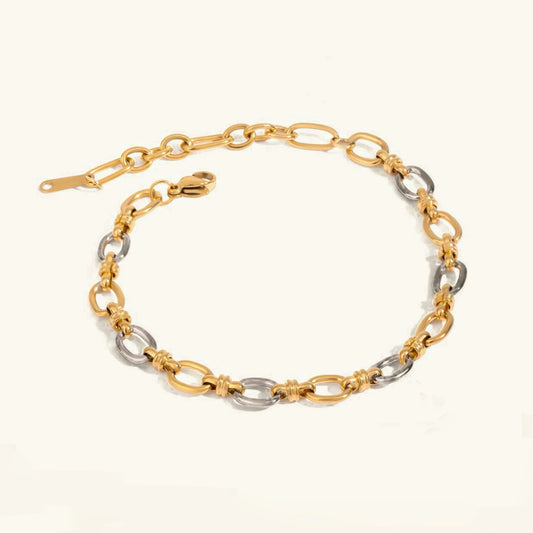 [ElanLuxe]Addison Two Tone Gold Bracelet