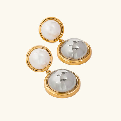 [ElanLuxe]Avery Pearl Dome Earrings