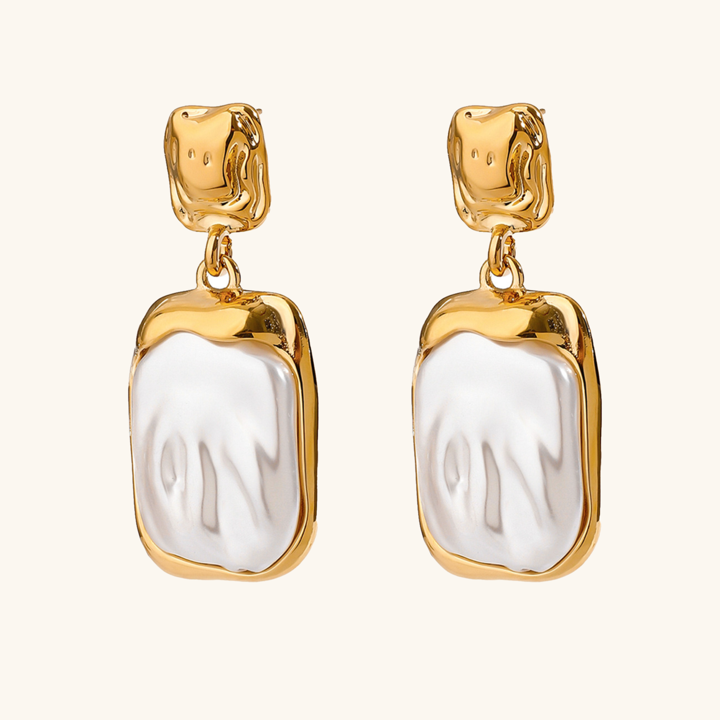 [ElanLuxe]Brittany Freshwater Pearl Slate Earrings