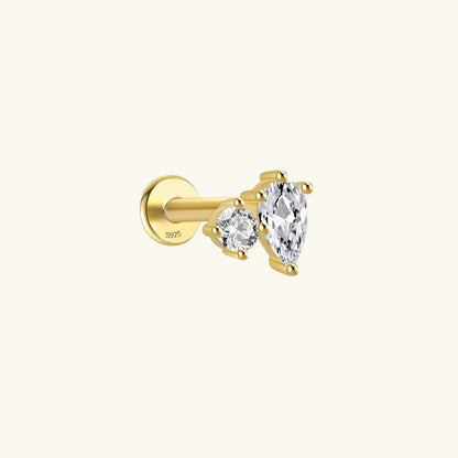 [ElanLuxe]Kate Flat Back Diamond Stud