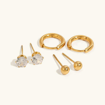 [ElanLuxe]Megan Diamond Earring Bundle