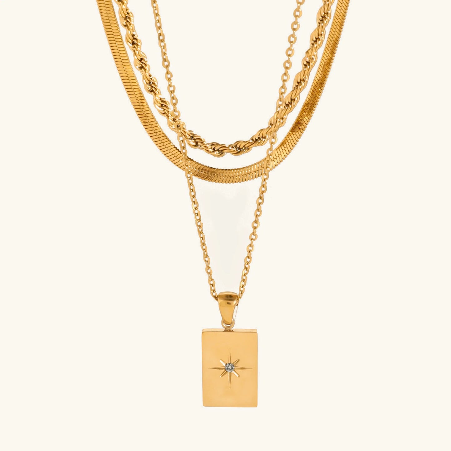 [ElanLuxe]Raphaela Layered Gold Necklace