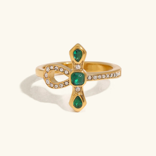 [ElanLuxe]Joy Diamond Knot Gold Ring
