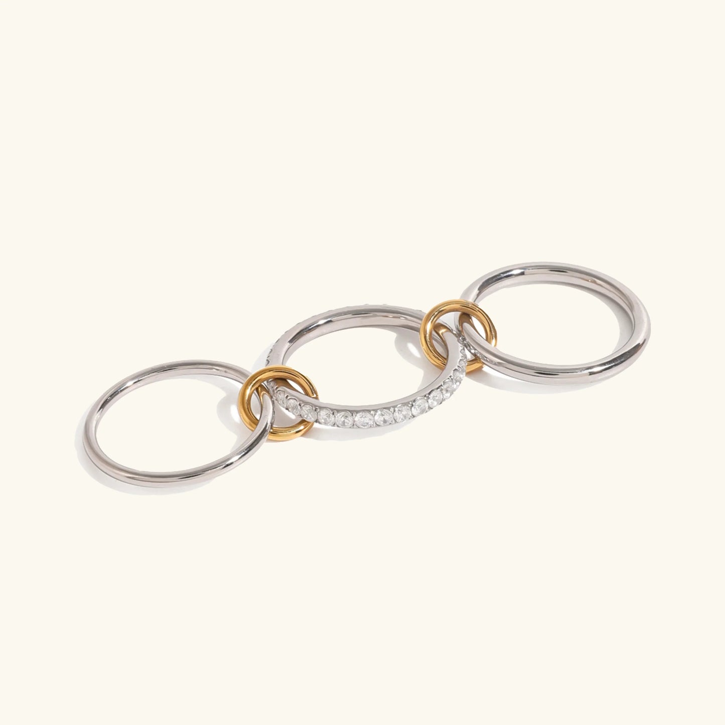 [ElanLuxe]Desiree Stacked Diamond Ring