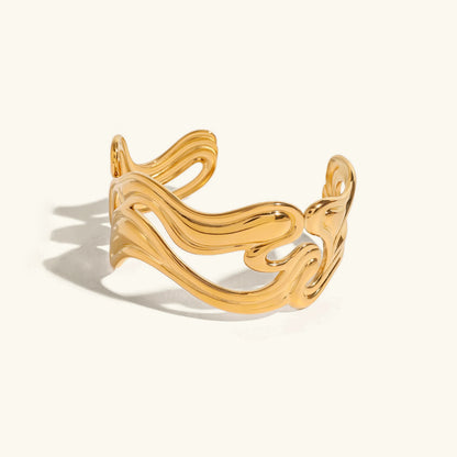 [ElanLuxe]Anissa Wavy Gold Bracelet