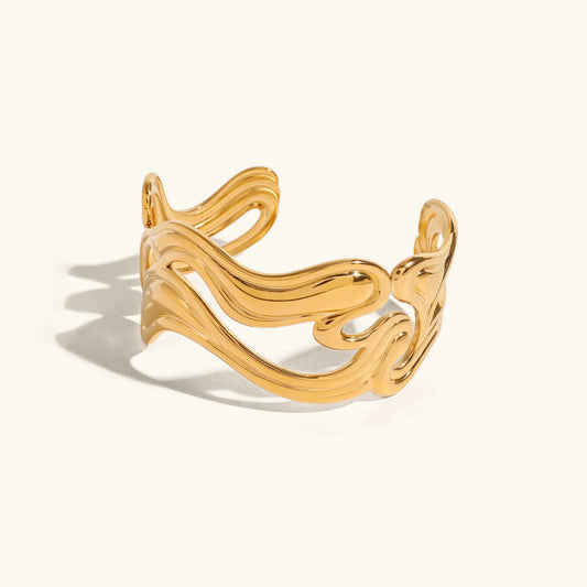 [ElanLuxe]Anissa Wavy Gold Bracelet