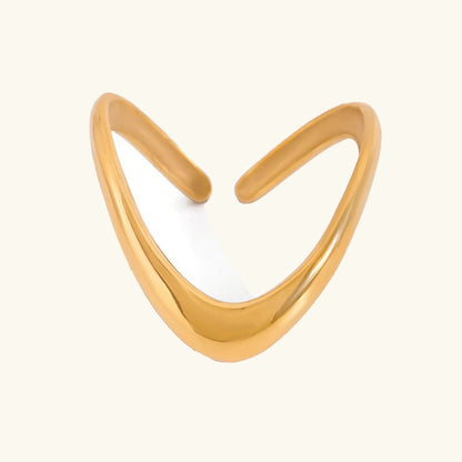 [ElanLuxe]Paisley Gold Arc Ring