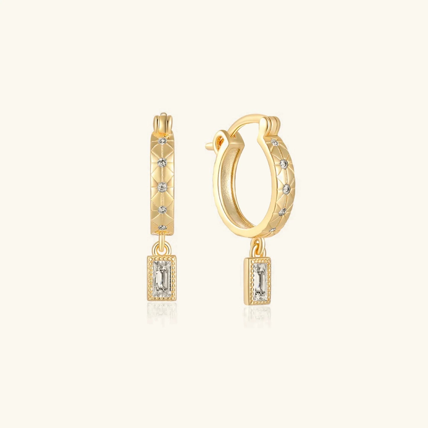 [ElanLuxe]Cassidy Diamond Hoops