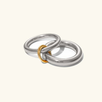 [ElanLuxe]Dune Stacked Gold Ring