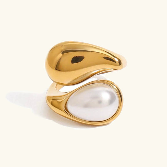 [ElanLuxe]Mara Amber Pearl Ring