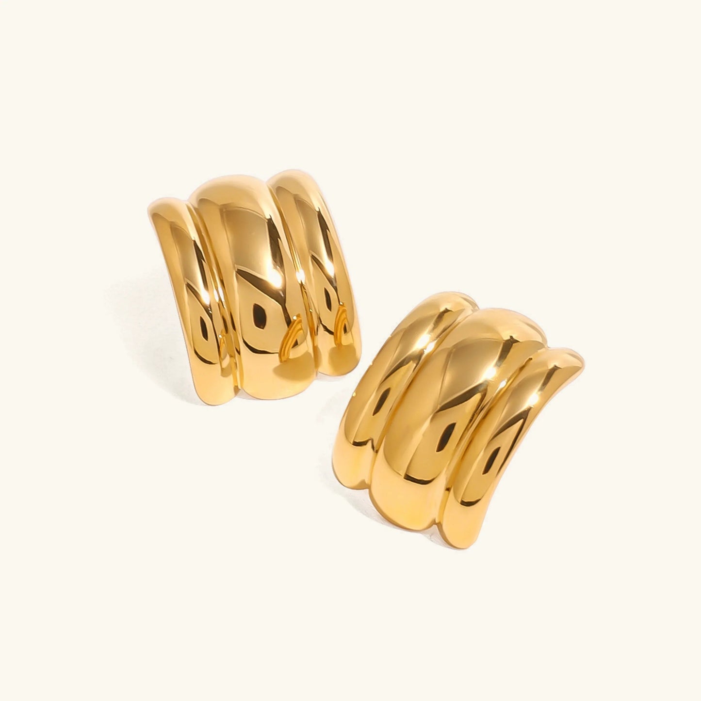 [ElanLuxe]Angela Gold Arch Earrings