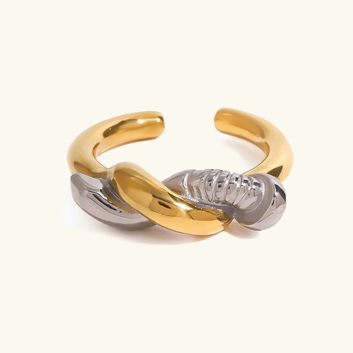 [ElanLuxe]Trinity Twisted Nail Ring
