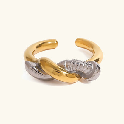 [ElanLuxe]Trinity Twisted Nail Ring