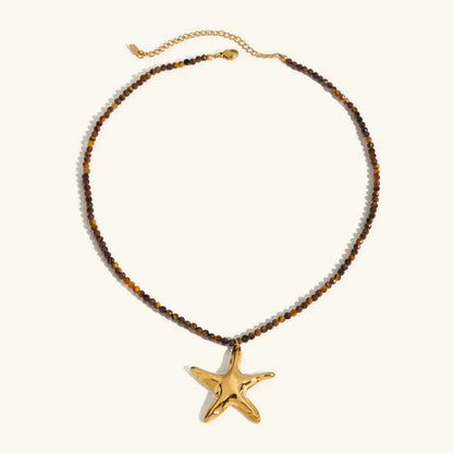 [ElanLuxe]Umi Gold Starfish Pendant