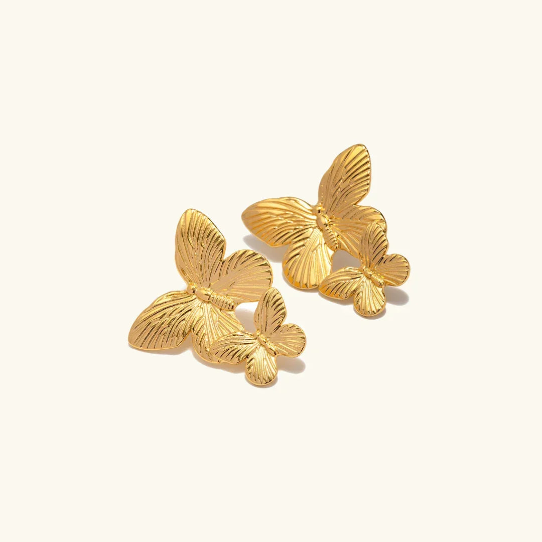 [ElanLuxe]Butterfly Gold Earrings