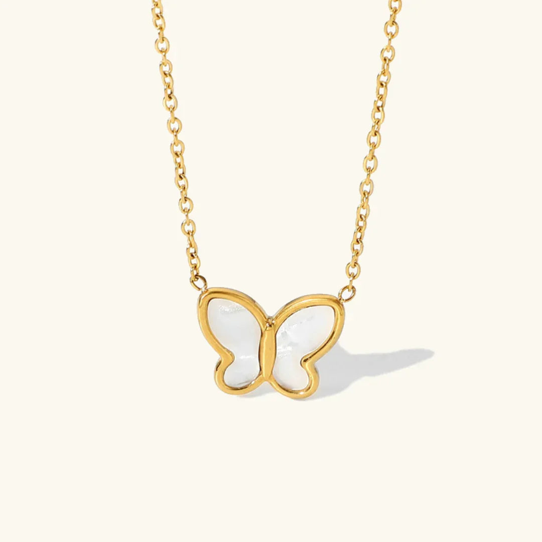 [ElanLuxe]Flutterby Mother of Pearl Necklace