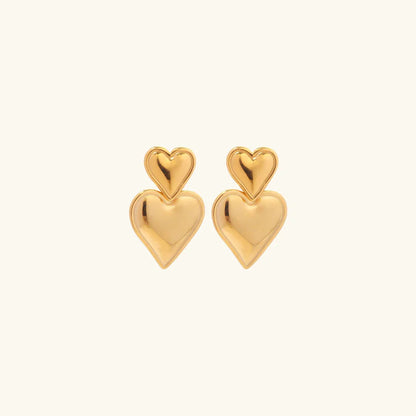[ElanLuxe]Zofia Gold Heart Earrings