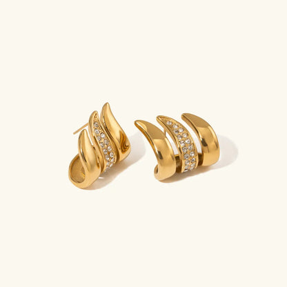 [ElanLuxe]Charmaine Gold Earrings