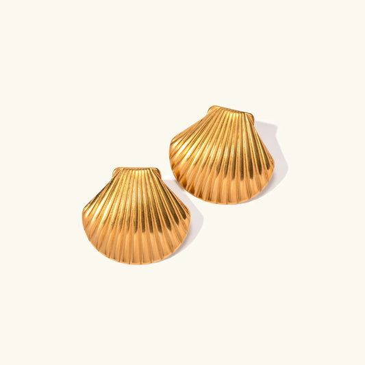 [ElanLuxe]Nicole Seashell Gold Earrings