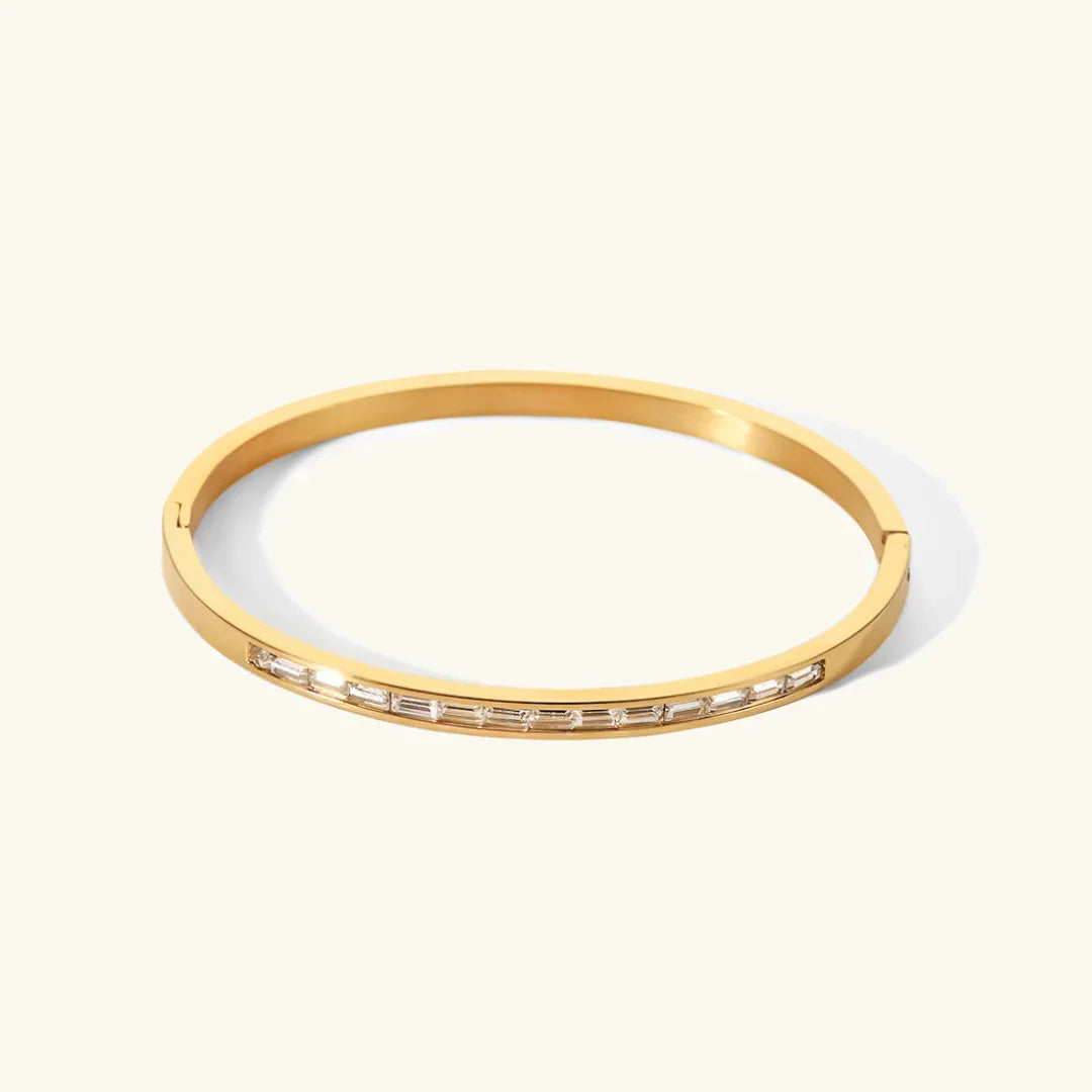 [ElanLuxe]Grace Gold Diamond Bangle