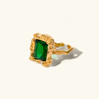 [ElanLuxe]Priscilla Emerald Ring
