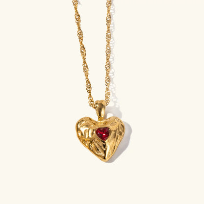 [ElanLuxe]Vesper Gold Heart Necklace